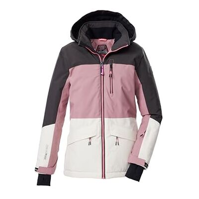Killtec Mädchen Skijacke/Funktionsjacke mit Kapuze und Schneefang KSW 208 GRLS SKI JCKT, puderrosa/dunkel stein/ecru, 128, 43562-000 Killtec Mädchen Skijacke/Funktionsjacke mit Kapuze und Schneefang KSW 208 GRLS SKI JCKT, puderrosa/dunkel stein/ecru, 128, 43562-000