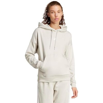 Adidas Damen Essentials Small Logo Feel Cozy Hoodie Sweatshirt, Wonder Alumina/White, S Adidas Damen Essentials Small Logo Feel Cozy Hoodie Sweatshirt, Wonder Alumina/White, S