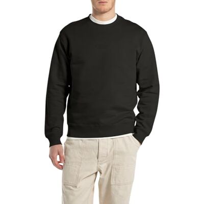 Replay Herren Sweatshirt Regular Fit, Black 098 (Schwarz), S Replay Herren Sweatshirt Regular Fit, Black 098 (Schwarz), S