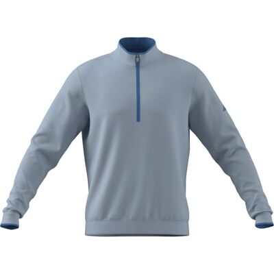 Adidas Men's Lightweight Half-Zip Top, Crystal Sky, M Adidas Men's Lightweight Half-Zip Top, Crystal Sky, M