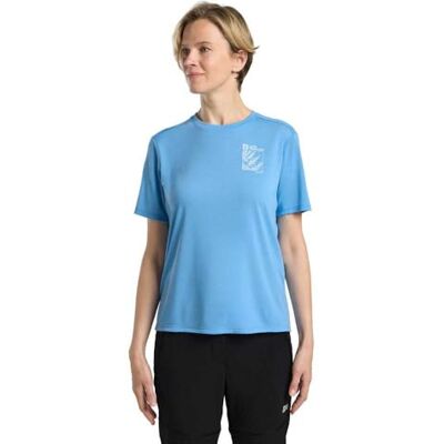 Jack Wolfskin Damen Vonnan Graphic W T-Shirt, Explore Mid Blue, L EU Jack Wolfskin Damen Vonnan Graphic W T-Shirt, Explore Mid Blue, L EU