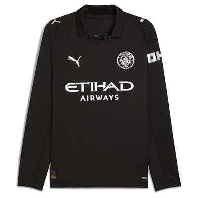Puma Manchester City FC Herren Auswärtstrikot Langarm 25/26, Schwarz (Black), L Puma Manchester City FC Herren Auswärtstrikot Langarm 25/26, Schwarz (Black), L