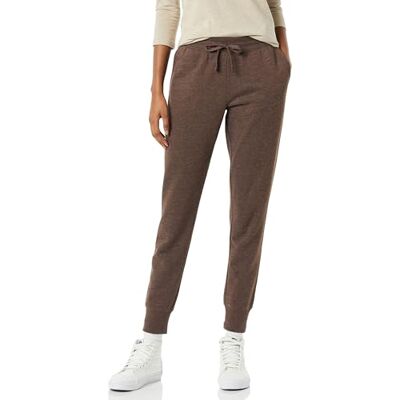 Amazon Essentials Damen Fleece-Jogginghose (Erhältlich in Übergröße), Braun Meliert, Größe S Amazon Essentials Damen Fleece-Jogginghose (Erhältlich in Übergröße), Braun Meliert, Größe S
