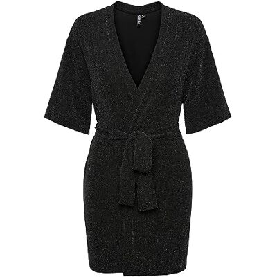 PIECES Damen Pclina 2/4 Kimono, Schwarz, S PIECES Damen Pclina 2/4 Kimono, Schwarz, S