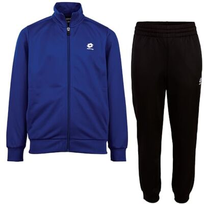 Lotto Trainingsanzug Kinder Blau & Schwarz in Größe 110-116 I Jogginganzug Kinder Regular Fit, 100% Polyester I Unisex Sportanzug für Jungen & Mädchen I Elastischer Bund & praktische Seitentaschen Lotto Trainingsanzug Kinder Blau & Schwarz in Größe 110-116 I Jogginganzug Kinder Regular Fit, 100% Polyester I Unisex Sportanzug für Jungen & Mädchen I Elastischer Bund & praktische Seitentaschen