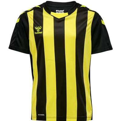 hummel hmlCORE XK Striped Jersey S/S Kids, Black/Blazing Yellow, 176 hummel hmlCORE XK Striped Jersey S/S Kids, Black/Blazing Yellow, 176