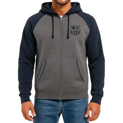 Icon Sports Herren 08zh, Offizielles Fußball-nationalteam, Unisex, Erwachsene FC Barcelona Kapuzenpullover mit durchgehendem Reißverschluss, Navy, M Icon Sports Herren 08zh, Offizielles Fußball-nationalteam, Unisex, Erwachsene FC Barcelona Kapuzenpullover mit durchgehendem Reißverschluss, Navy, M
