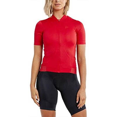 Craft CORE Essence Damen Fahrradtrikot M Bright Red – Funktionsshirt eng anliegend, atmungsaktiv & weich – Kurzarm Sportshirt mit Reißverschluss & Rückentaschen Craft CORE Essence Damen Fahrradtrikot M Bright Red – Funktionsshirt eng anliegend, atmungsaktiv & weich – Kurzarm Sportshirt mit Reißverschluss & Rückentaschen