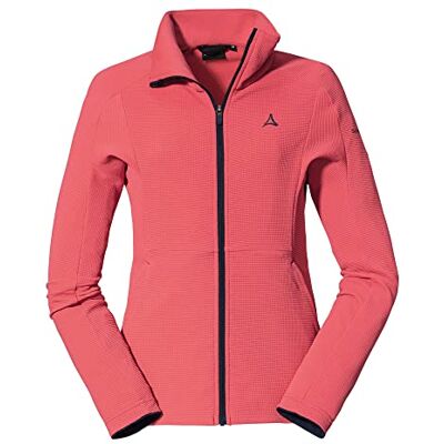 Schöffel Damen Fleece Jacket Schiara L, warme Fleecejacke mit Stretch, schnell trocknende Funktionsjacke mit Stehkragen, geranium, 46 Schöffel Damen Fleece Jacket Schiara L, warme Fleecejacke mit Stretch, schnell trocknende Funktionsjacke mit Stehkragen, geranium, 46