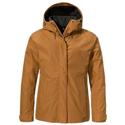 Schöffel Damen 3in1 Jacket Style Okere WMS, wasserdichte, atmungsaktive Outdoorjacke mit herausnehmbarer Fleecejacke, caramel, 36 Schöffel Damen 3in1 Jacket Style Okere WMS, wasserdichte, atmungsaktive Outdoorjacke mit herausnehmbarer Fleecejacke, caramel, 36