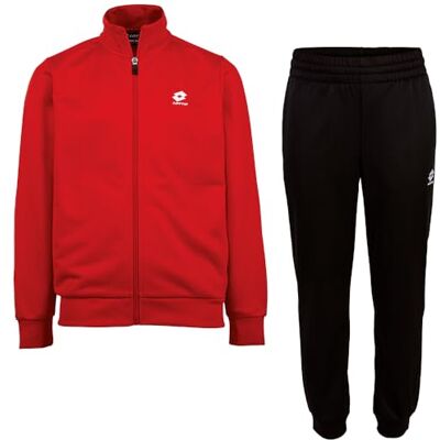 Lotto Trainingsanzug Kinder Rot & Schwarz in Größe 158-164 I Jogginganzug Kinder Regular Fit, 100% Polyester I Unisex Sportanzug für Jungen & Mädchen I Elastischer Bund & praktische Seitentaschen Lotto Trainingsanzug Kinder Rot & Schwarz in Größe 158-164 I Jogginganzug Kinder Regular Fit, 100% Polyester I Unisex Sportanzug für Jungen & Mädchen I Elastischer Bund & praktische Seitentaschen