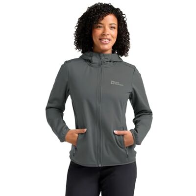 Jack Wolfskin Damen Windhain Hoody W Softshelljacke, Slate Green, S EU Jack Wolfskin Damen Windhain Hoody W Softshelljacke, Slate Green, S EU