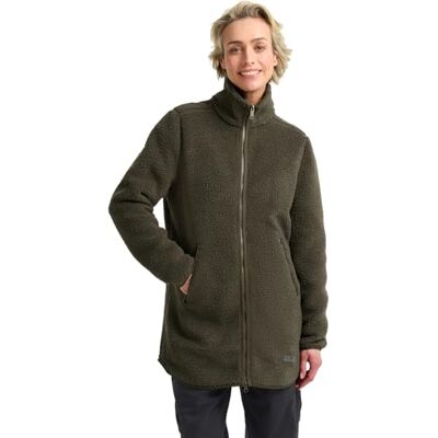 Jack Wolfskin Damen High Curl Coat W, Obsidian Moss, XL EU Jack Wolfskin Damen High Curl Coat W, Obsidian Moss, XL EU