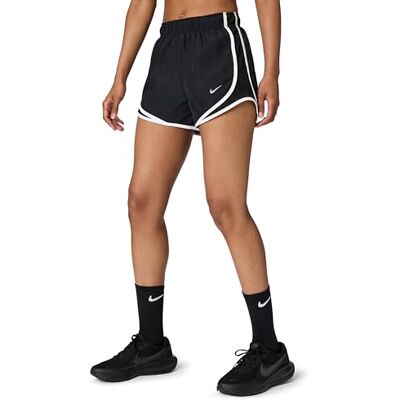 NIKE Damen Tempo Dri-FIT Mid-Rise 3 Shorts, Black/Black/White/Re, M NIKE Damen Tempo Dri-FIT Mid-Rise 3 Shorts, Black/Black/White/Re, M