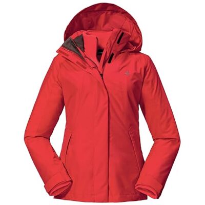 Schöffel Damen 3in1 Jacket Partinello L, wind- und wasserdichte Winterjacke mit separat verwendbarer Fleece Jacke, bequeme Regenjacke mit verstellbarer Kapuze, toreador, 34 Schöffel Damen 3in1 Jacket Partinello L, wind- und wasserdichte Winterjacke mit separat verwendbarer Fleece Jacke, bequeme Regenjacke mit verstellbarer Kapuze, toreador, 34