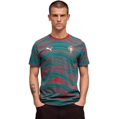 Puma Herren Fpf Ftblculture AOP Tees, Club Red-Green Lagoon, M EU Puma Herren Fpf Ftblculture AOP Tees, Club Red-Green Lagoon, M EU