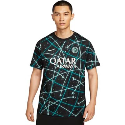 NIKE Inter Mailand Academy Pro Dri-Fit Kurzärmeliges Pre-Match-Fußballoberteil Für Herren, Schwarz/Hyper Turquoise/Dusty Cactus/Hyper Turquoise, IF3969-011, S NIKE Inter Mailand Academy Pro Dri-Fit Kurzärmeliges Pre-Match-Fußballoberteil Für Herren, Schwarz/Hyper Turquoise/Dusty Cactus/Hyper Turquoise, IF3969-011, S