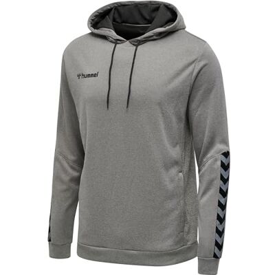 hummel Herren Hoodie Hmlauthentic Poly Hoodie, Grey Melange, S, 204930-2006-S hummel Herren Hoodie Hmlauthentic Poly Hoodie, Grey Melange, S, 204930-2006-S
