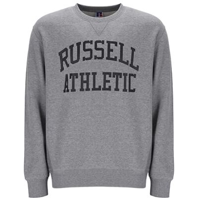 Russell Athletic Herren Iconic2-crewneck Sweatshirt Tunika Zum Stillen, Collegiate Grey Marl, L EU Russell Athletic Herren Iconic2-crewneck Sweatshirt Tunika Zum Stillen, Collegiate Grey Marl, L EU