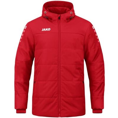 JAKO Herren Coachjacke Team mit Kapuze, Rot, 3XL JAKO Herren Coachjacke Team mit Kapuze, Rot, 3XL