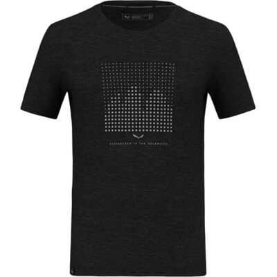 Salewa Eagle Dotted Mountain Merino T-Shirt Men, Black Out, M Salewa Eagle Dotted Mountain Merino T-Shirt Men, Black Out, M