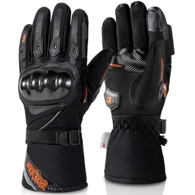 BORLENI Winter Motorradhandschuhe Herren, Motorrad Handschuhe Herr Warm Winterhandschuhe Wasserdicht Winddichte mit Touchscreen Knöchelschutz Schwarz XL BORLENI Winter Motorradhandschuhe Herren, Motorrad Handschuhe Herr Warm Winterhandschuhe Wasserdicht Winddichte mit Touchscreen Knöchelschutz Schwarz XL