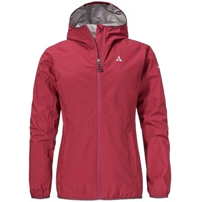 Schöffel Damen Jacket Style Migandi WMS, Allwetterjacke mit 2-Wege-Stretch, mit verstellbarer Kapuze, wasserdicht und atmungsaktiv, merlot, 38 Schöffel Damen Jacket Style Migandi WMS, Allwetterjacke mit 2-Wege-Stretch, mit verstellbarer Kapuze, wasserdicht und atmungsaktiv, merlot, 38
