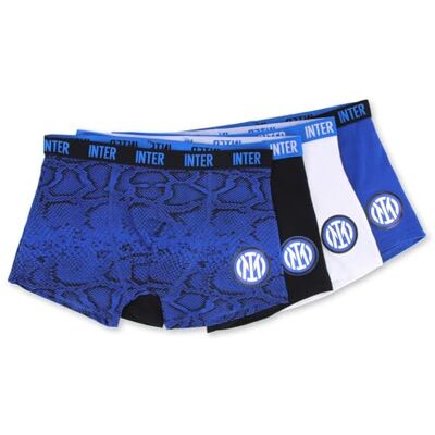 Inter FC nazionale Milano S.p.A. 4er-Set Boxershorts für Herren, – Bequeme und atmungsaktive Unterwäsche – 100% weiche und strapazierfähige Baumwolle – bequem elastisch – perfekt für den Inter FC nazionale Milano S.p.A. 4er-Set Boxershorts für Herren, – Bequeme und atmungsaktive Unterwäsche – 100% weiche und strapazierfähige Baumwolle – bequem elastisch – perfekt für den