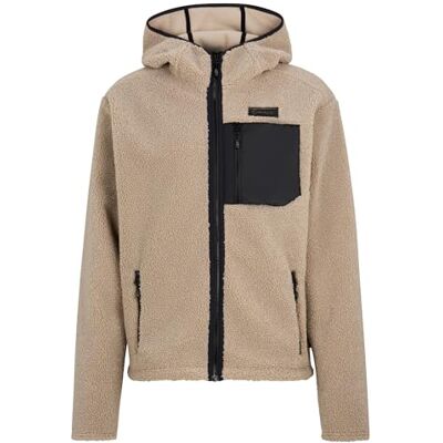 Ziener Herren JUHA-Z High-Loft Fleece Jacke, Midlayer Kapuze, sandstone, 46 Ziener Herren JUHA-Z High-Loft Fleece Jacke, Midlayer Kapuze, sandstone, 46