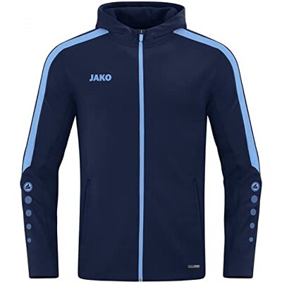 JAKO Damen Kapuzenjacke Power, Marine/Skyblue, 44 JAKO Damen Kapuzenjacke Power, Marine/Skyblue, 44