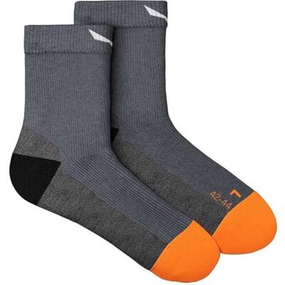 Salewa Homme Mtn Trn Am Qrt Sock Chaussettes en laine m rinos, Gris mélang 4570, 45 EU Salewa Homme Mtn Trn Am Qrt Sock Chaussettes en laine m rinos, Gris mélang 4570, 45 EU