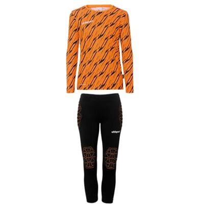 uhlsport Jungen Progressive Torwart Set Junior Trikot, Fluo Orange/Schwarz, 140 EU uhlsport Jungen Progressive Torwart Set Junior Trikot, Fluo Orange/Schwarz, 140 EU