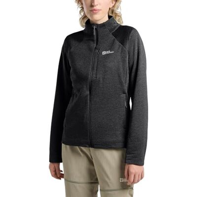 Jack Wolfskin Damen Taiga Fz W Fleece-Jacke, Schwarz, XXL EU Jack Wolfskin Damen Taiga Fz W Fleece-Jacke, Schwarz, XXL EU