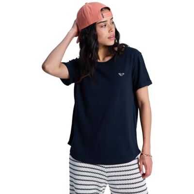 Roxy OceanWave T-Shirt, Kurzarm, regulär, EMBY, Damen, Schwarz, M Roxy OceanWave T-Shirt, Kurzarm, regulär, EMBY, Damen, Schwarz, M