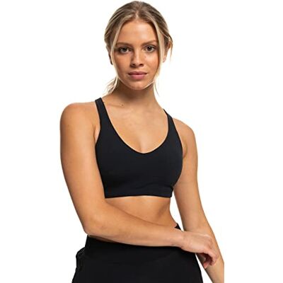 Roxy Heart Into It Sport-BH für Frauen Schwarz Roxy Heart Into It Sport-BH für Frauen Schwarz