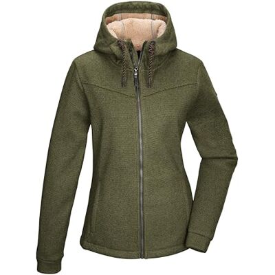 G.I.G.A. DX Damen Strickfleecejacke/Fleecejacke mit Kapuze GW 38 WMN KNTFLC JCKT, olivgrün, 42, 43550-000 G.I.G.A. DX Damen Strickfleecejacke/Fleecejacke mit Kapuze GW 38 WMN KNTFLC JCKT, olivgrün, 42, 43550-000
