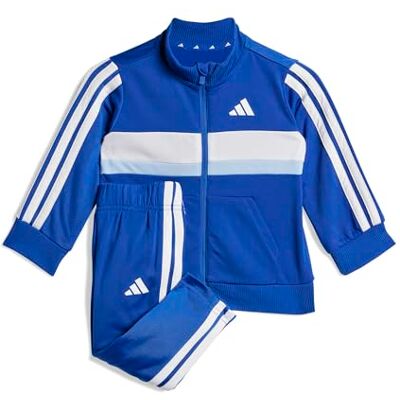 Adidas Unisex Baby Seasonal Essentials Tiberio 3 Stripes Tricot Track Suit, team royal blue/glow blue/white, 3-4 Years Adidas Unisex Baby Seasonal Essentials Tiberio 3 Stripes Tricot Track Suit, team royal blue/glow blue/white, 3-4 Years