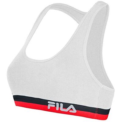 FILA Damen BH FU6048 Woman Bra 300 M, 300 White, M, FU6048 FILA Damen BH FU6048 Woman Bra 300 M, 300 White, M, FU6048