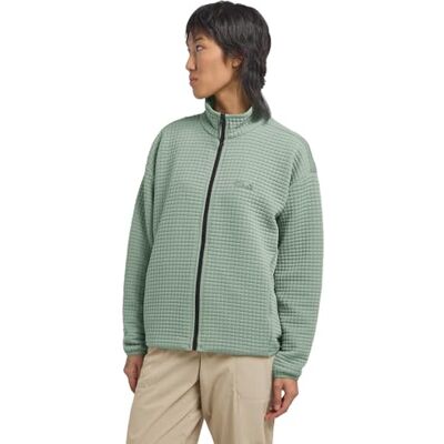 Jack Wolfskin Damen Sweatjacke mit Reißverschluss Mogari Full Zip atmungsaktiv leicht warm elastisch für Frauen Outdoor und Alltag Jack Wolfskin Damen Sweatjacke mit Reißverschluss Mogari Full Zip atmungsaktiv leicht warm elastisch für Frauen Outdoor und Alltag