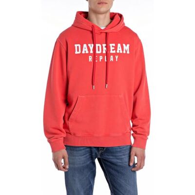 Replay Herren Hoodie Sportlich, Imperial Red 663 (Rot), L Replay Herren Hoodie Sportlich, Imperial Red 663 (Rot), L