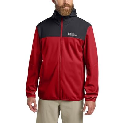Jack Wolfskin Herren Feldberg Hoody M Softshelljacke, Adrenaline Red, S EU Jack Wolfskin Herren Feldberg Hoody M Softshelljacke, Adrenaline Red, S EU