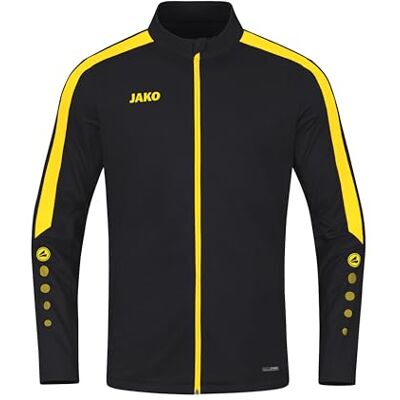 JAKO Herren Polyesterjacke Power, Schwarz/Citro, S JAKO Herren Polyesterjacke Power, Schwarz/Citro, S