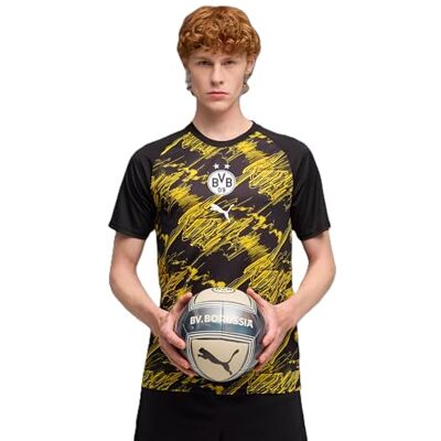 Puma Herren BVB Warm Up Jersey Trikots, Schwarz-schnelleres Gelb, L EU Puma Herren BVB Warm Up Jersey Trikots, Schwarz-schnelleres Gelb, L EU