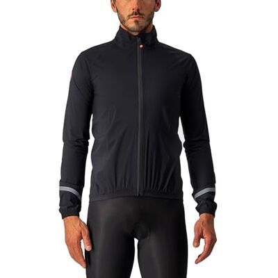CASTELLI 4521500 Emergency 2 RAIN Jacket Jacket Men's Light Black XL CASTELLI 4521500 Emergency 2 RAIN Jacket Jacket Men's Light Black XL