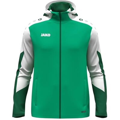 JAKO Unisex Kapuzenjacke Dynamic, grün/weiß/dunkelgrün, L JAKO Unisex Kapuzenjacke Dynamic, grün/weiß/dunkelgrün, L