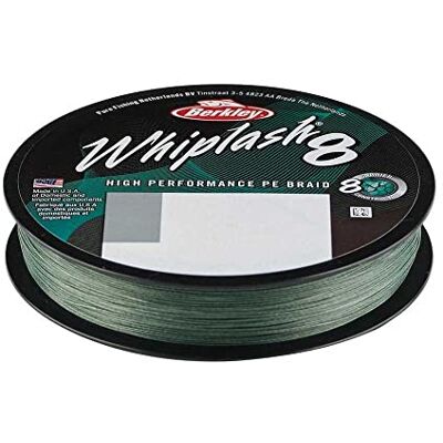 Berkley Whiplash8 Angelschnur, Superline, Raubfischangeln, Hecht, Barsch, Zander, Forelle, Unisex, Moosgrün, 0,14 mm, 19,2 kg, 19,1 kg, 300 m Berkley Whiplash8 Angelschnur, Superline, Raubfischangeln, Hecht, Barsch, Zander, Forelle, Unisex, Moosgrün, 0,14 mm, 19,2 kg, 19,1 kg, 300 m