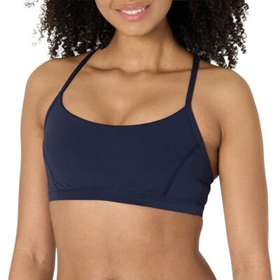 Amazon Essentials Damen Active FormFlex: Butterweicher Sport-BH mit Riemchenträgern, Leichtem Halt und Y-Rücken für Yoga, Marineblau, S Amazon Essentials Damen Active FormFlex: Butterweicher Sport-BH mit Riemchenträgern, Leichtem Halt und Y-Rücken für Yoga, Marineblau, S