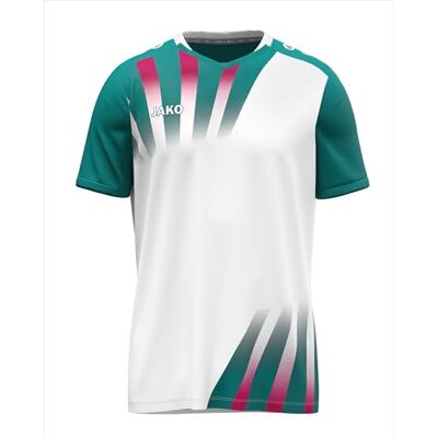 JAKO Unisex Trikot Vintage, Kurzarm, weiß/türkis, M JAKO Unisex Trikot Vintage, Kurzarm, weiß/türkis, M