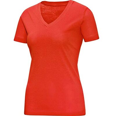 JAKO Damen T-Shirt V-Neck, Flame, 38, 6113 JAKO Damen T-Shirt V-Neck, Flame, 38, 6113