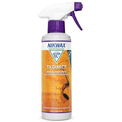 Nikwax TX.Direct Spray-On 300ml – Imprägniermittel für Outdoor-Jacken, Mäntel und Funktionsbekleidung – Stellt die dauerhafte wasserabweisende Eigenschaften von Regenbekleidung wieder her Nikwax TX.Direct Spray-On 300ml – Imprägniermittel für Outdoor-Jacken, Mäntel und Funktionsbekleidung – Stellt die dauerhafte wasserabweisende Eigenschaften von Regenbekleidung wieder her